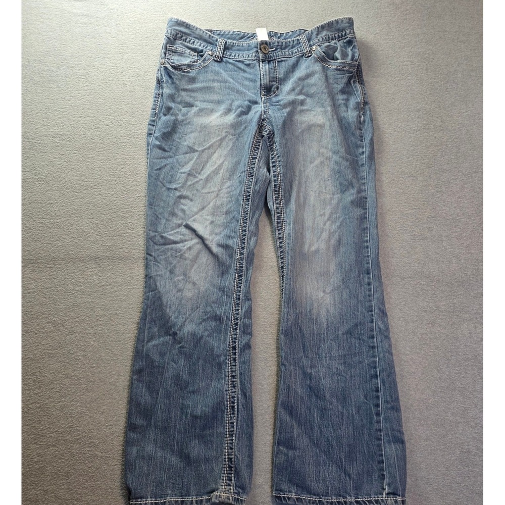 Maurices Bootcut Jeans Womens 18 Regular Light Wash Stretch Denim Mid Rise Y2K